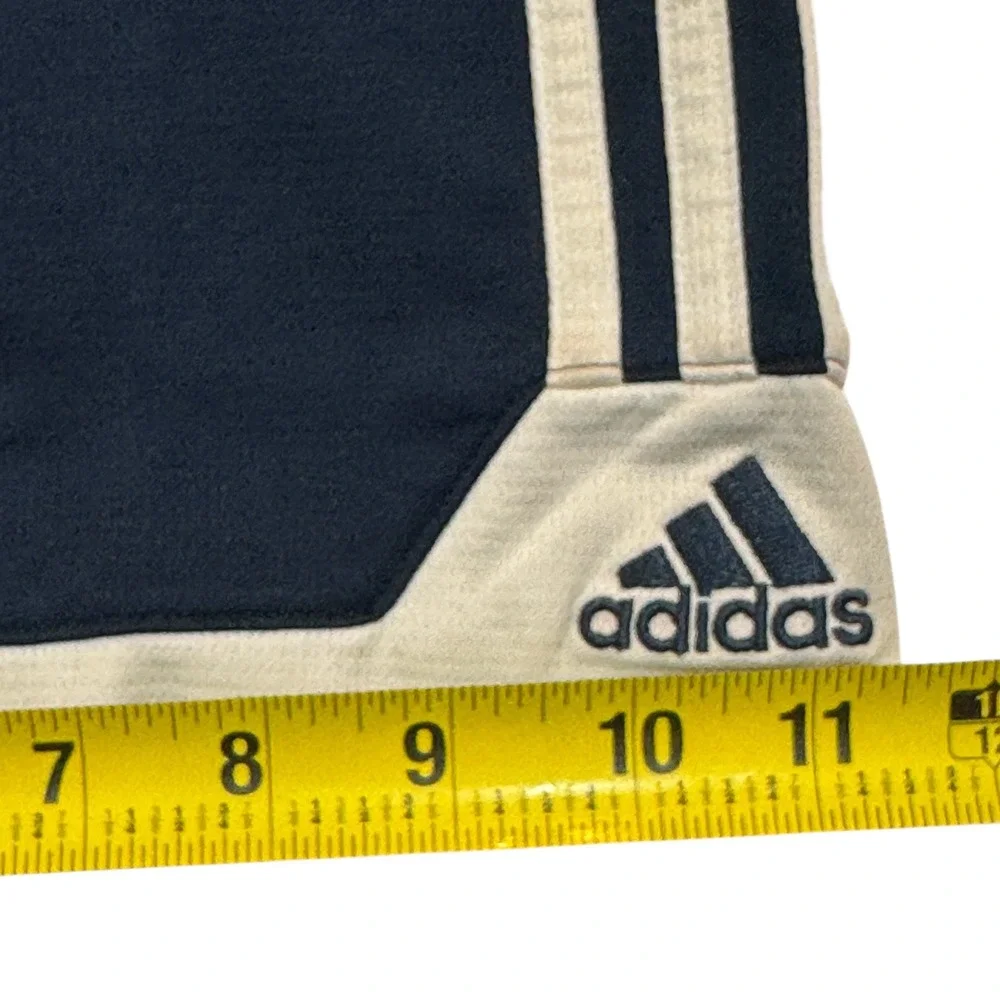 Adidas Retro Y2K Athletic Shorts Navy White Stripe Mesh Soccer Gym Performance